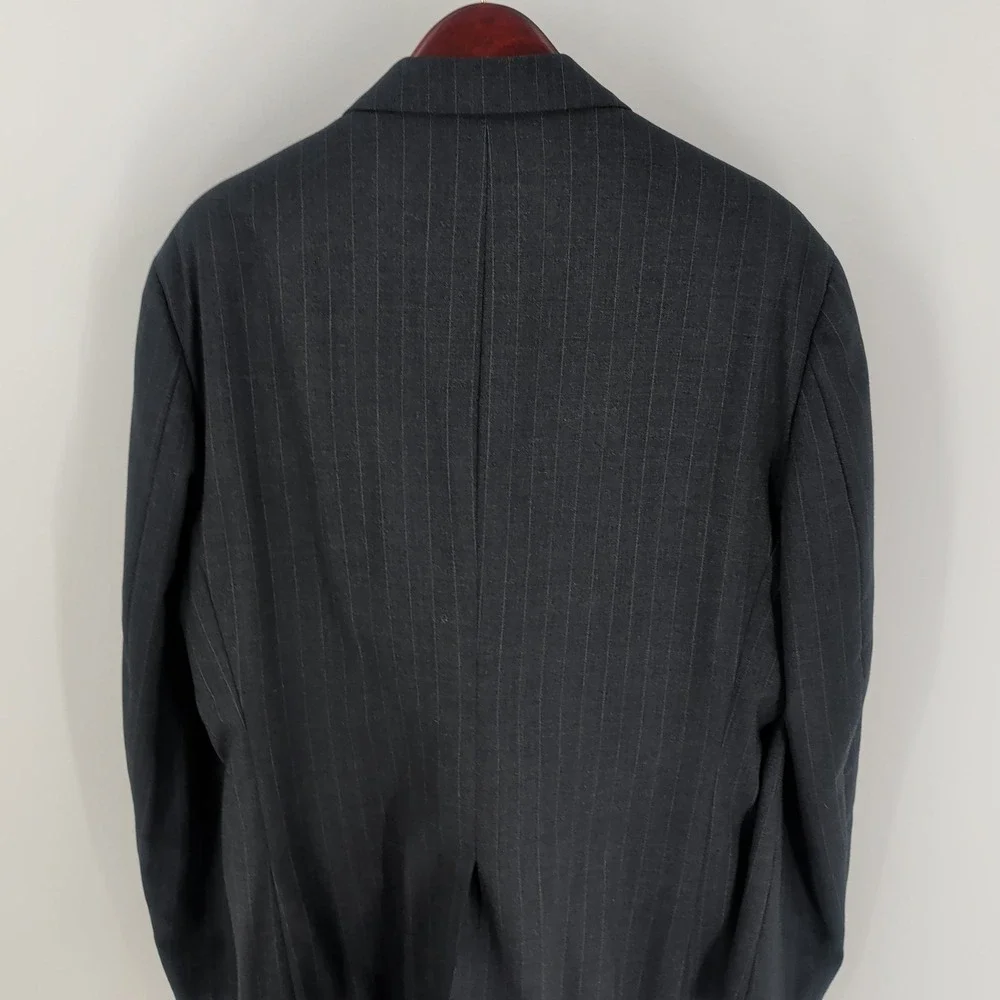 Botany Five Hundred Couture Two Button Pinstripe Sport‎ Coat Blazer Gray Sz 40R